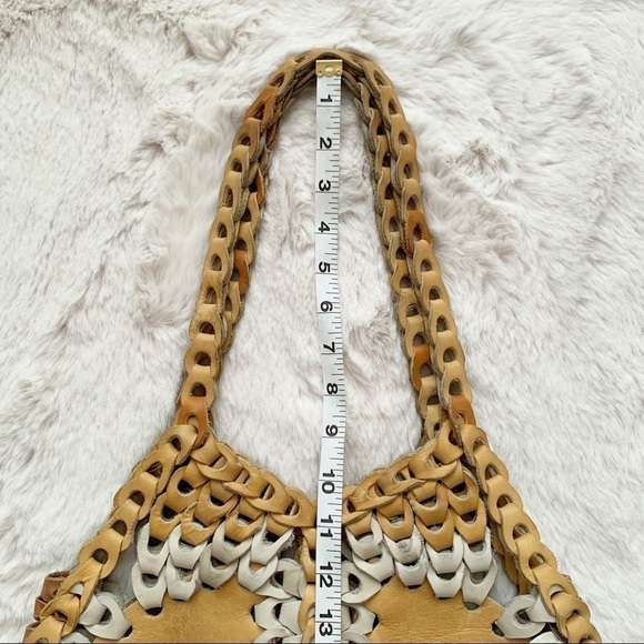 VINTAGE | 1970s Leather Chain Patchwork Shoulder Bag - Picture 12 of 12